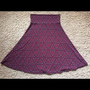 LuLaRoe Azure A Line skirt polyester size small